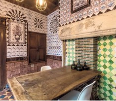 Keuken met Delftse tegeltjes